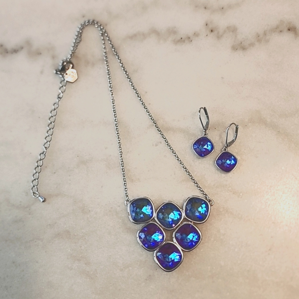 *Reserved pamelamoteva*Touchstone Crystal Deliteful Necklace, Breeze Earrings